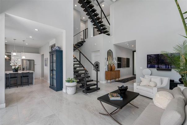 Interior, Kitchen, Living room, Pendant Lights, Recessed Lighting