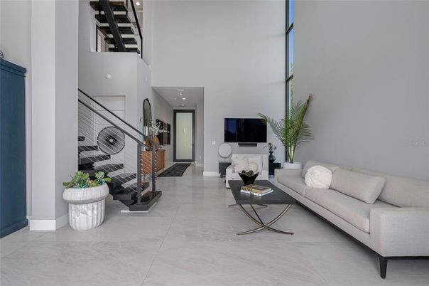 Interior, Living room, Marble, Recessed Lighting