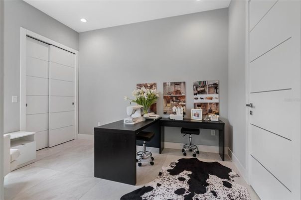 Home Office, Interior, Recessed Lighting