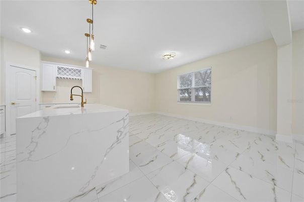Interior, Kitchen, Marble, Recessed Lighting