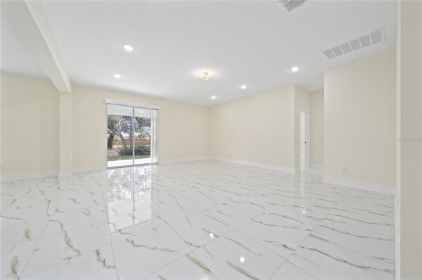 Empty room, Interior, Marble, Recessed Lighting