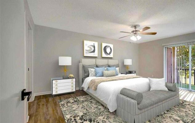 Bedroom, Interior, Wood Texture Flooring