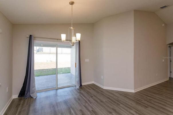 Empty room, Interior, Pendant Lights, Wood Texture Flooring