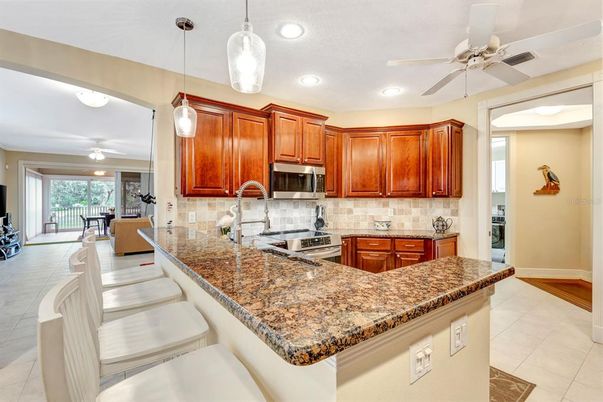Interior, Kitchen, Pendant Lights, Recessed Lighting, Stainless Steel Appliances