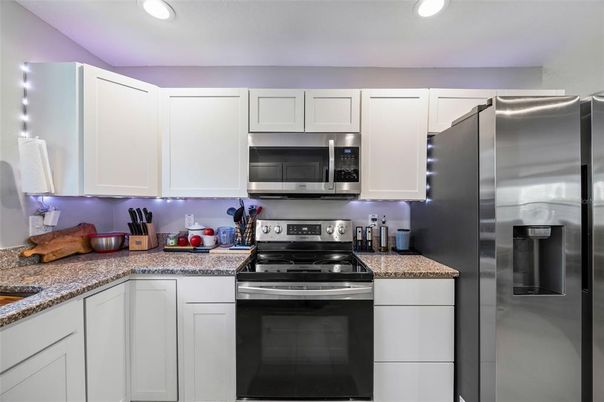 Interior, Kitchen, Recessed Lighting, Stainless Steel Appliances