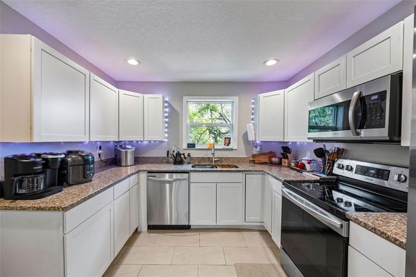 Interior, Kitchen, Recessed Lighting, Stainless Steel Appliances