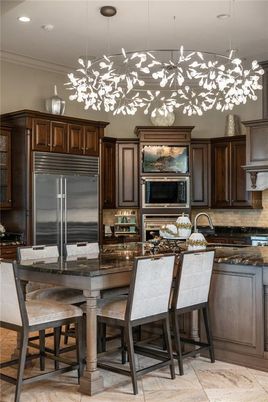 Interior, Kitchen, Pendant Lights, Recessed Lighting, Stainless Steel Appliances