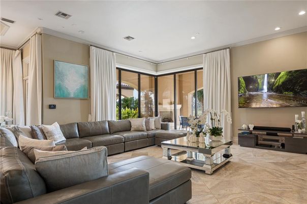 Interior, Living room, Recessed Lighting