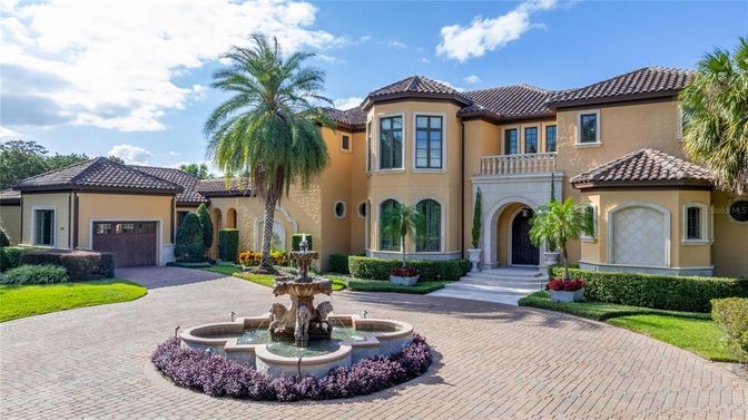 Attached, Backyard, Exterior, Facade, Mediterranean