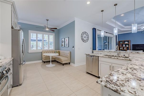 Interior, Kitchen, Pendant Lights, Recessed Lighting, Stainless Steel Appliances