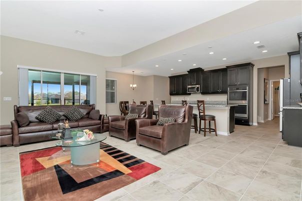 Dining room, Interior, Kitchen, Living room, Pendant Lights, Recessed Lighting, Stainless Steel Appliances