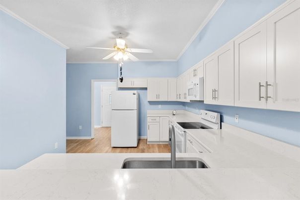 Interior, Kitchen, Wood Texture Flooring