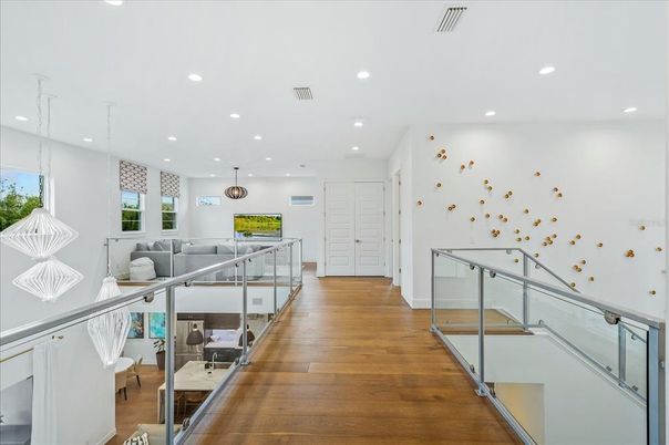 Interior, Pendant Lights, Recessed Lighting, Wood Texture Flooring