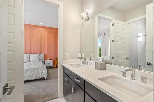 Bathroom, Bedroom, Dual Sink Vanities, Interior, Recessed Lighting