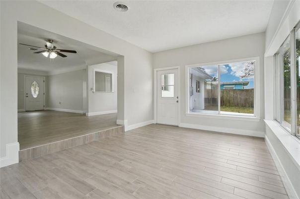 Empty room, Interior, Wood Texture Flooring