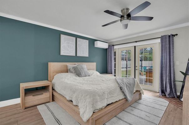 Bedroom, Interior, Wood Texture Flooring