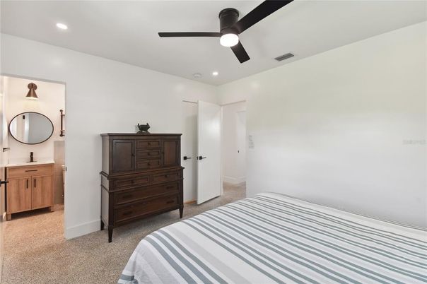 Bedroom, Interior, Recessed Lighting