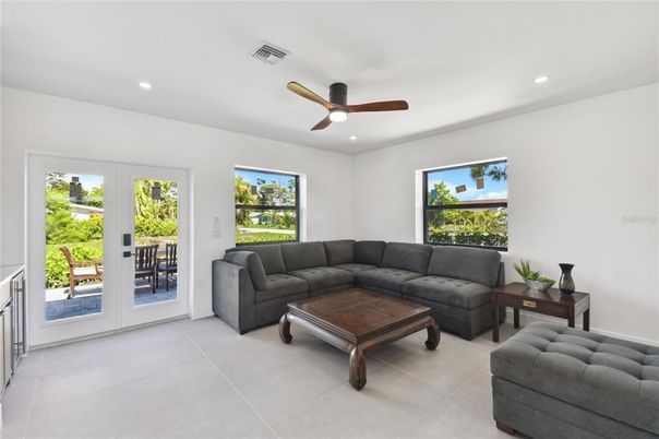 Interior, Living room, Recessed Lighting