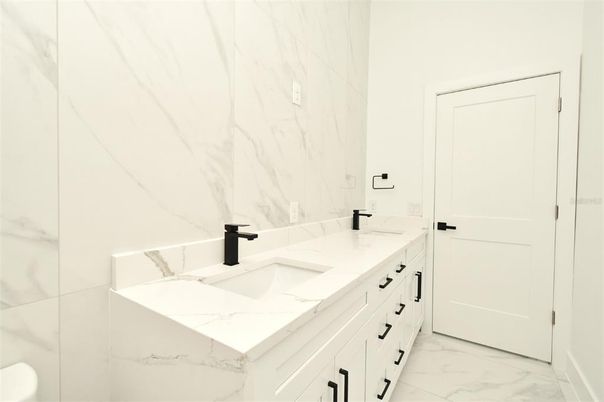 Bathroom, Dual Sink Vanities, Interior, Marble, Marble Walls