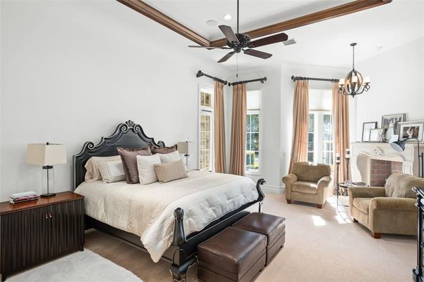 Bedroom, Chandelier, Interior, Recessed Lighting