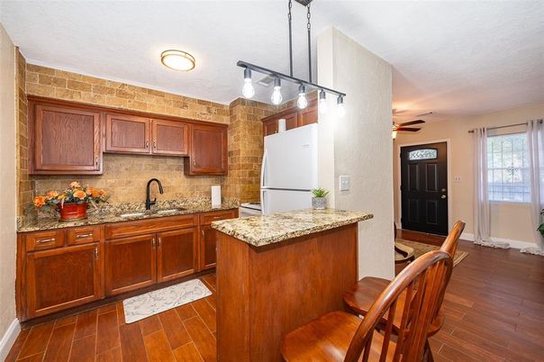 Interior, Kitchen, Wood Texture Flooring
