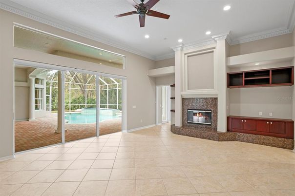 Fireplace, Interior, Pool, Recessed Lighting