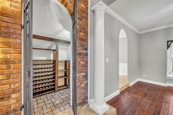 Interior, Stone Walls, Wine Storage, Wood Texture Flooring