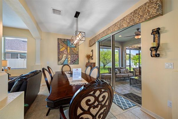 Dining room, Interior, Living room, Pendant Lights, Recessed Lighting
