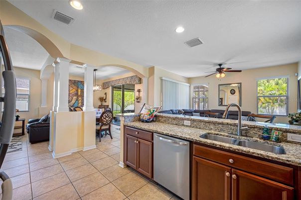 Dining room, Interior, Kitchen, Living room, Pendant Lights, Recessed Lighting