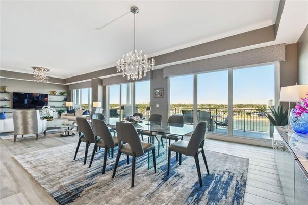 Chandelier, Dining room, Interior, Living room, Pendant Lights, Water, Wood Texture Flooring