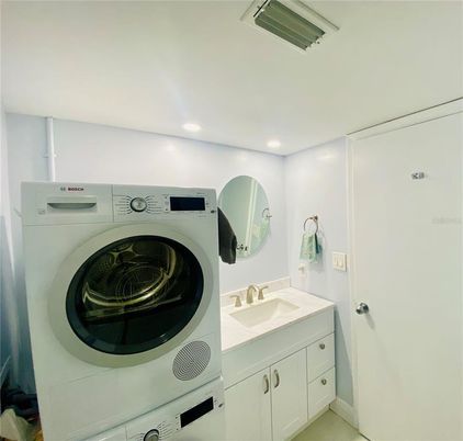 Bathroom, Interior, Recessed Lighting, Utility Closets, Washer