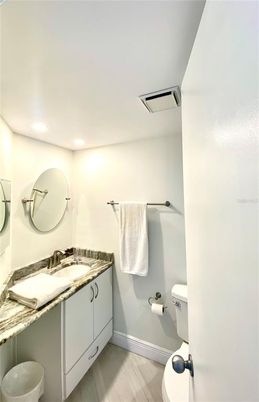 Bathroom, Interior, Recessed Lighting, Wood Texture Flooring