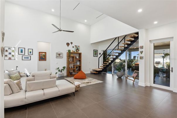 Interior, Living room, Recessed Lighting