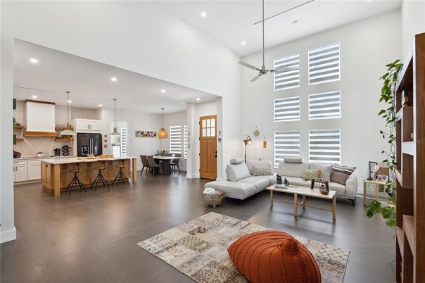 Dining room, Interior, Kitchen, Living room, Pendant Lights, Recessed Lighting