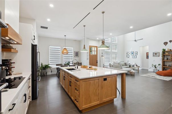 Dining room, Interior, Kitchen, Pendant Lights, Recessed Lighting