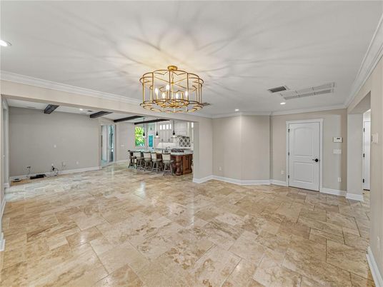 Chandelier, Dining room, Interior, Recessed Lighting
