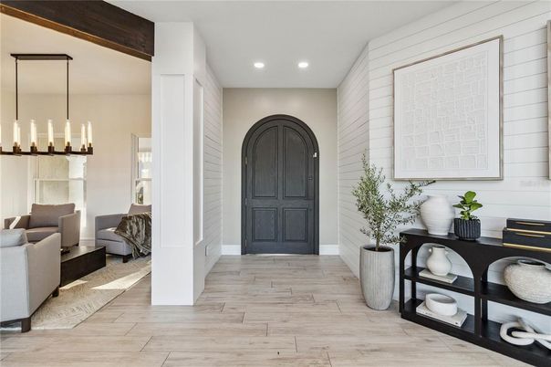Interior, Pendant Lights, Recessed Lighting, Wood Texture Flooring