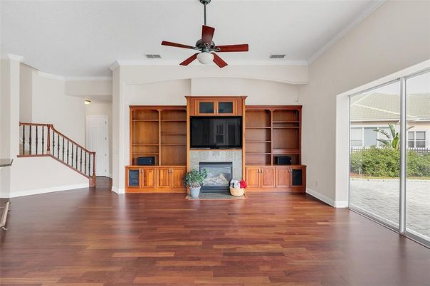 Fireplace, Interior, Wood Texture Flooring