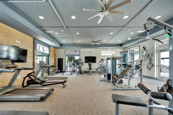 Fitness Equipment, Gym, Interior, Recessed Lighting