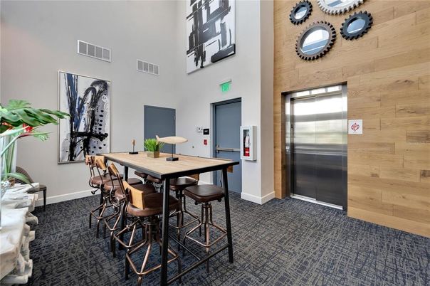 Dining room, Elevator, Interior, Wooden Walls