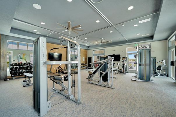 Fitness Equipment, Gym, Interior, Recessed Lighting