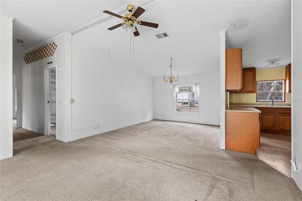 Chandelier, Empty room, Interior, Kitchen