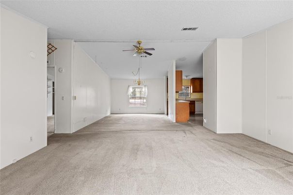 Empty room, Interior, Kitchen, Pendant Lights