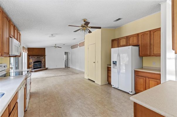Fireplace, Interior, Kitchen