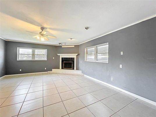 Empty room, Fireplace, Interior