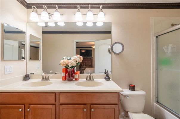 Bathroom, Dual Sink Vanities, Glass Shower, Interior