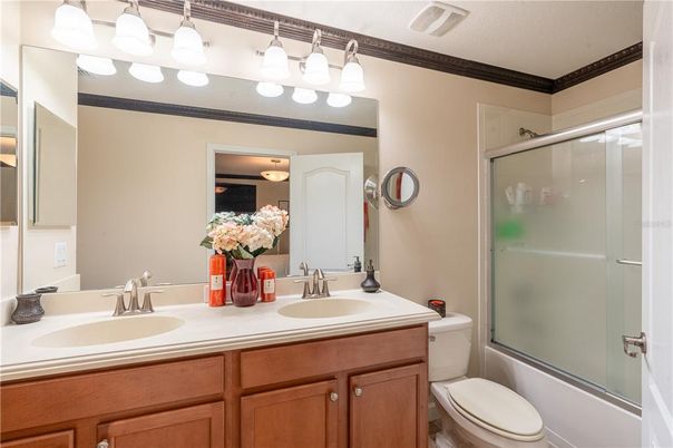 Bathroom, Dual Sink Vanities, Glass Shower, Interior