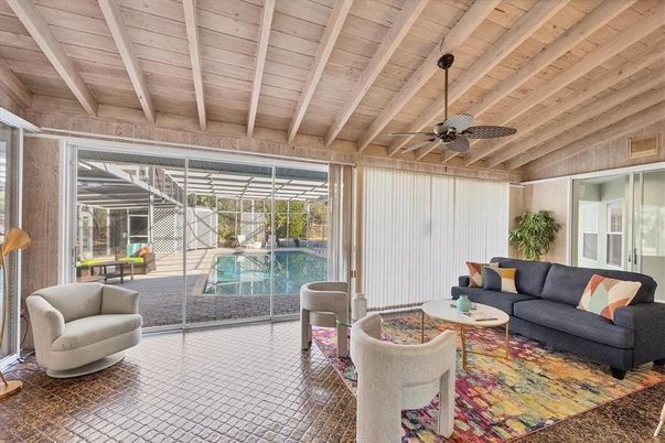 Interior, Living room, Pool, Sun Room, Wooden Ceilings