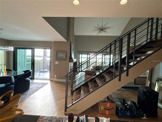 Interior, Pendant Lights, Recessed Lighting, Wood Texture Flooring