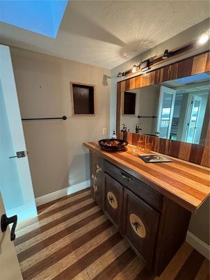 Bathroom, Interior, Wood Texture Flooring
